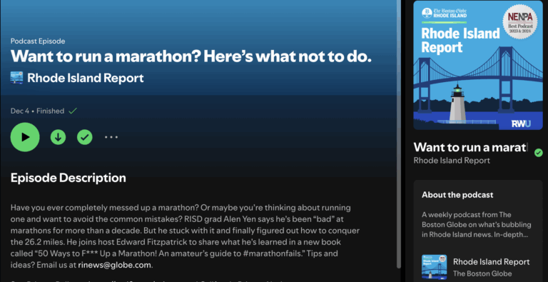 BOSTON GLOBE / RI REPORT PODCAST!